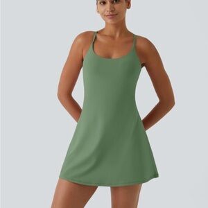 HALARA Sage Green Mini Dress